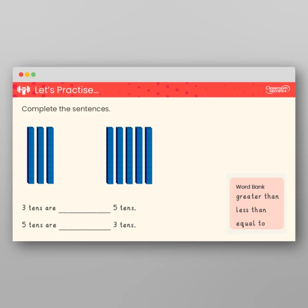An image of the Compare Any Two Numbers Teaching PPT Resource