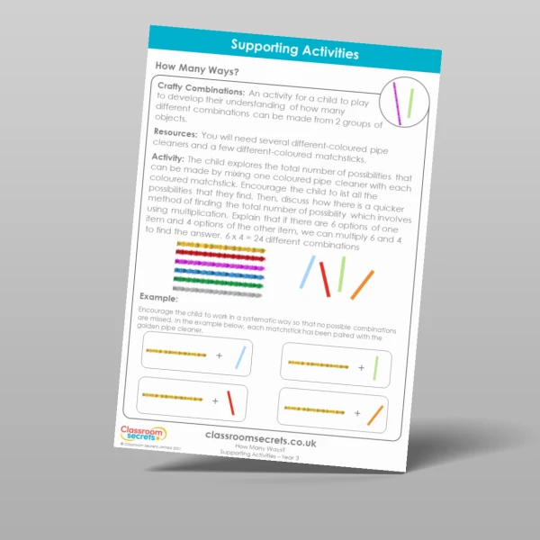 An image of the How Many Ways? Supporting Activity Resource