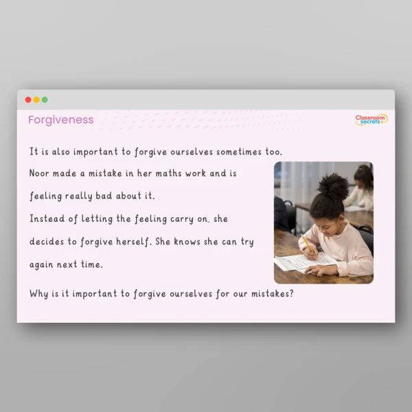 An image of the Values - Forgiveness Resource