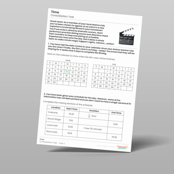 An image of the Time Consolidation Task Resource