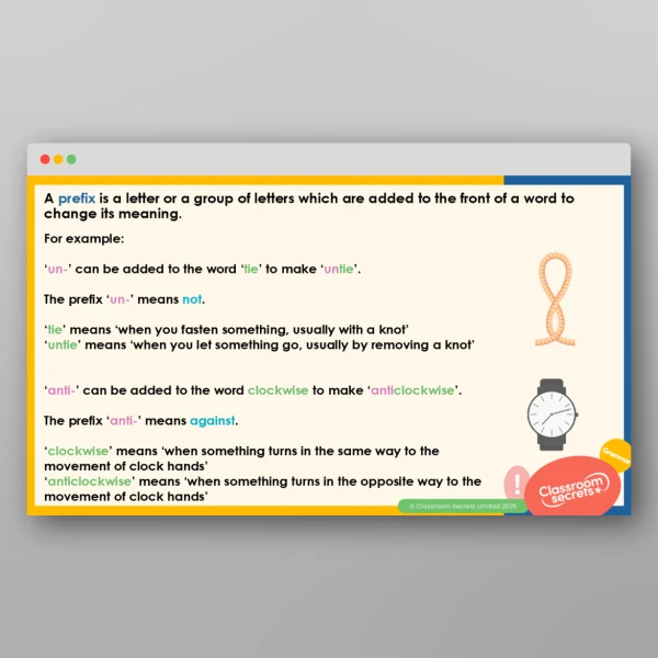 An image of the Consolidating Prefixes Teaching PPT Resource