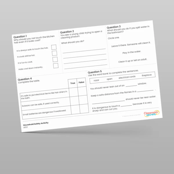 An image of the Household Safety Activity Resource