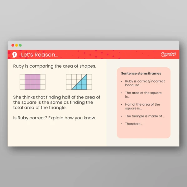 An image of the Area of a Triangle - Counting Squares Teaching PPT Resource