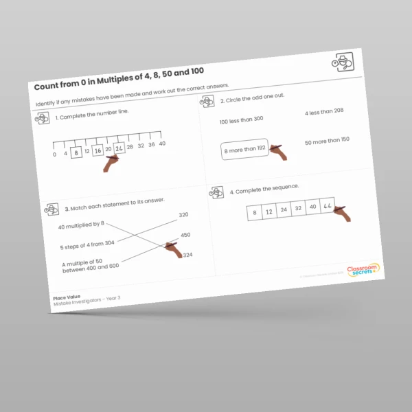 An image of the Place Value Mistake Investigators Resource
