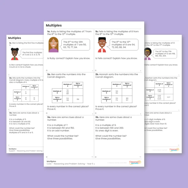 Year 5 Multiples Multiplication and Division A Reasoning and Problem Solving