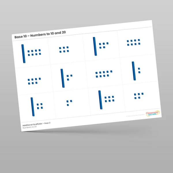 An image of the Numbers to 20 Additional Scaffolds Resource