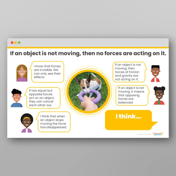 An image of the Forces Concept Cartoons Resource