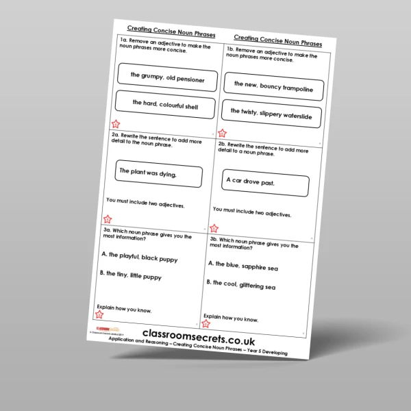 An image of the Creating Concise Noun Phrases Application and Reasoning Resource