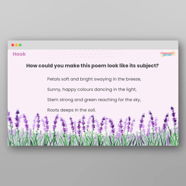 An image of the Shape Poems Activity Resource