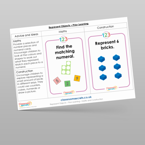 Year 1 Represent Objects Prior Learning Resource | Classroom Secrets