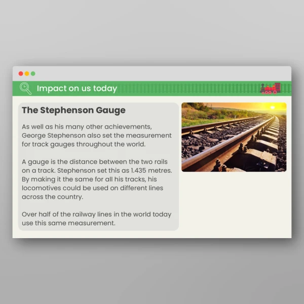 An image of the Lesson 2: What Impact Did George Stephenson Have on Train Travel? PPT Resource