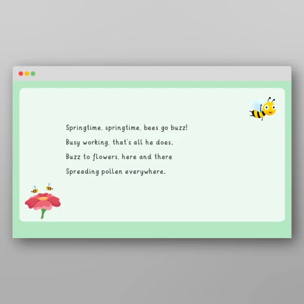 An image of the Spring Theme-Based Rhymes Resource