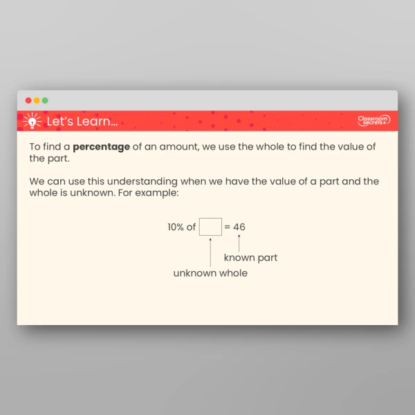 An image of the Percentages - Missing Values PPT Resource