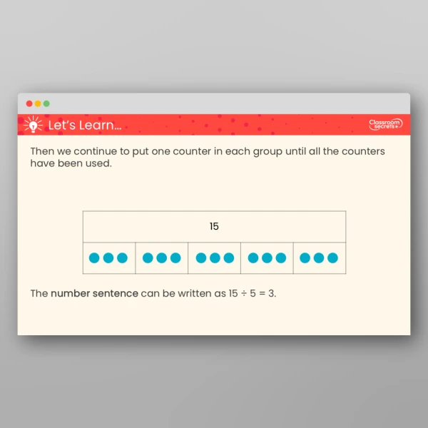 An image of the Make Equal Groups - Sharing Teaching PPT Resource
