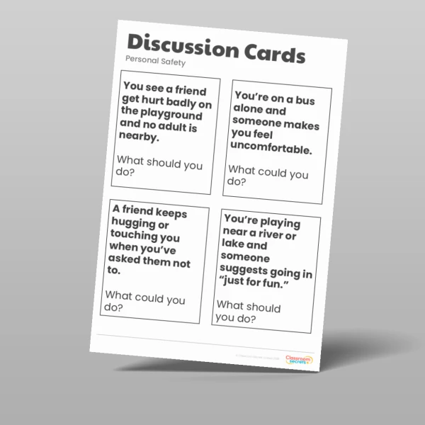An image of the Personal Safety Discussion Cards Resource
