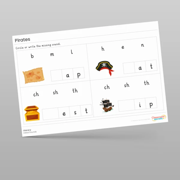 An image of the Pirates Literacy Activities Resource