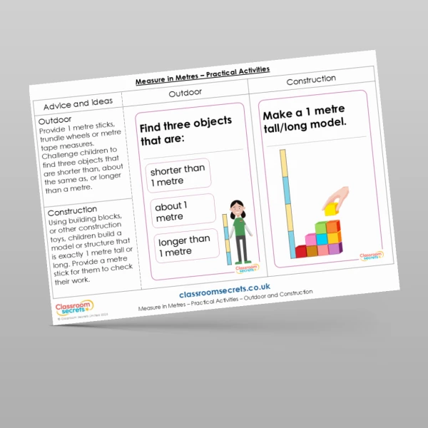 An image of the Measure in Metres Practical Activities Resource