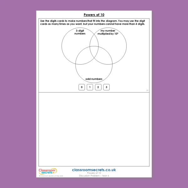 Year 6 Powers of 10 Place Value Deeper Reasoning Discussion Problem