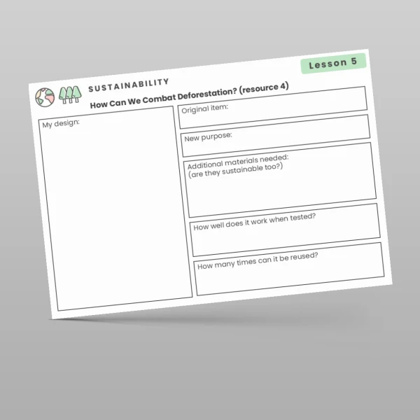 An image of the Deforestation Worksheets Resource