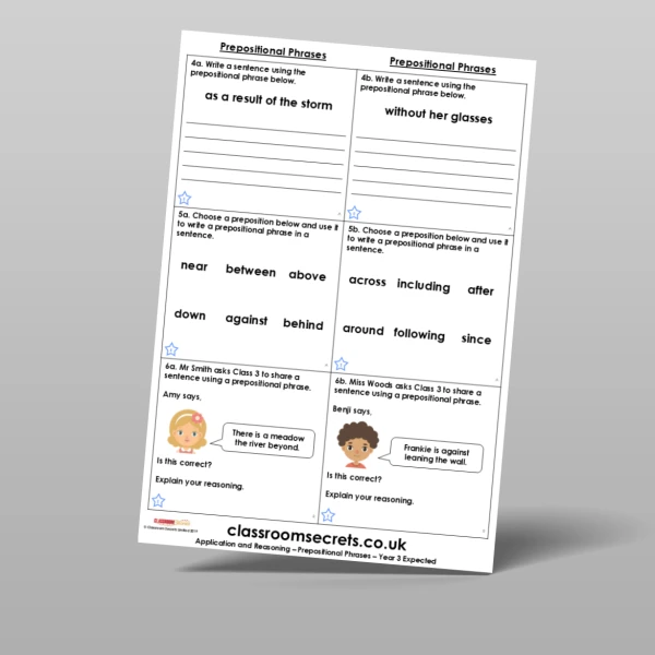 An image of the Prepositional Phrases Application and Reasoning Resource