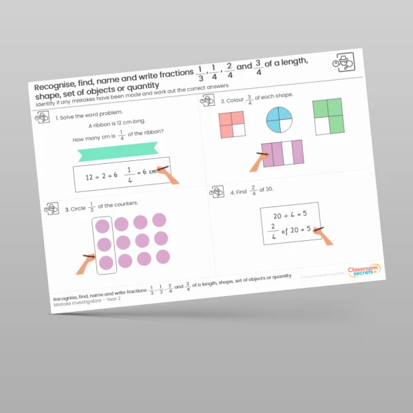 An image of the Fractions Mistake Investigators Resource