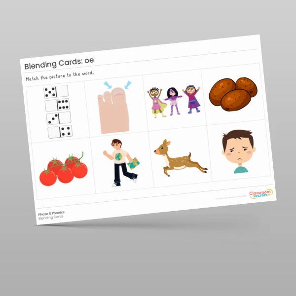 An image of the Blending Cards: oe Resource