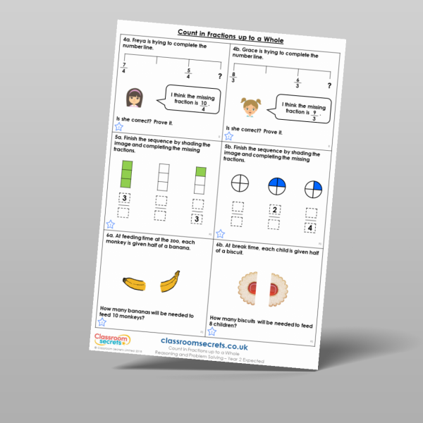 Year 2 Count In Fractions Up To A Whole Reasoning And Problem Solving ...