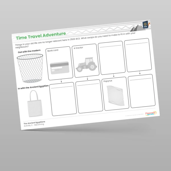 An image of the Time Travel Adventure - The Ancient Egyptians Resource