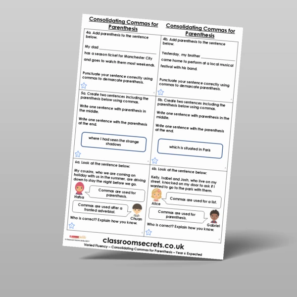 An image of the Consolidating Commas for Parenthesis Application and Reasoning Resource