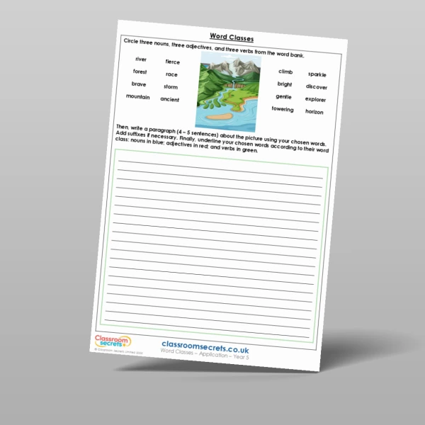 An image of the Word Classes Application Resource