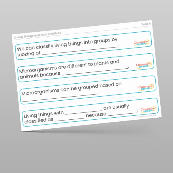 An image of the Living Things and their Habitats Stem Sentences Resource