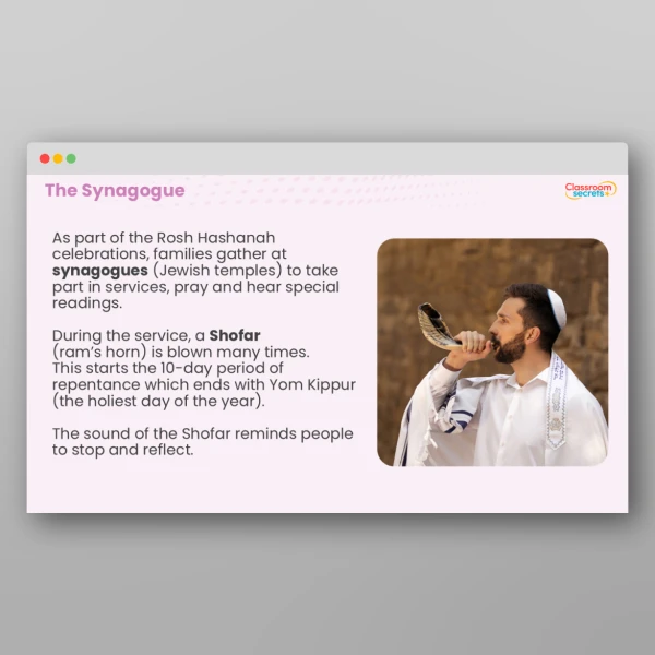 An image of the Rosh Hashanah Whole School Assembly PPT Resource