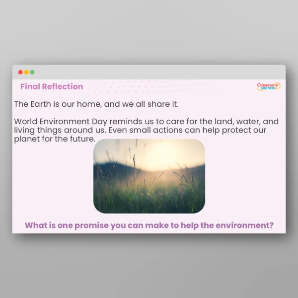 An image of the World Environment Day Whole School Assembly Resource