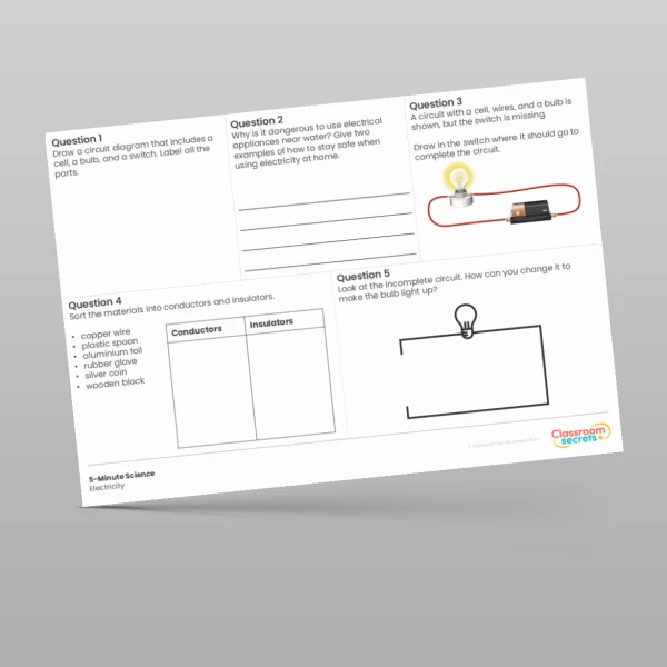 An image of the Electricity 5-Minute Science Resource