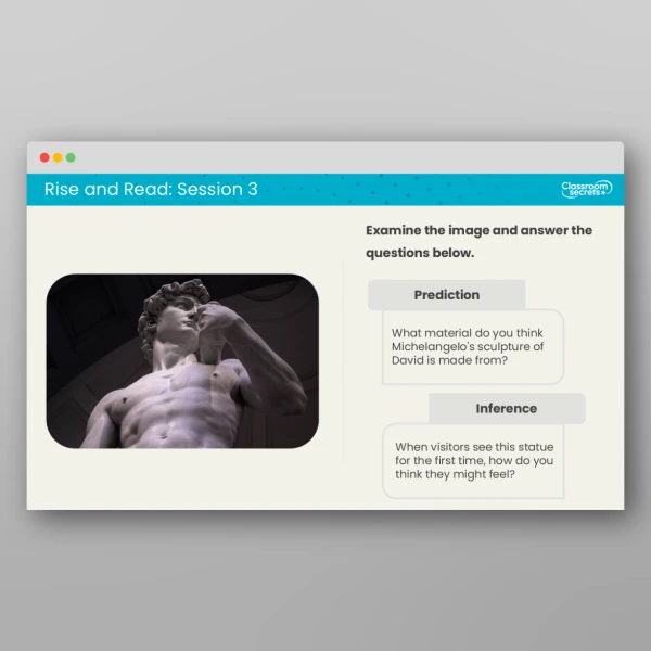 An image of the Rise and Read Michelangelo Resource