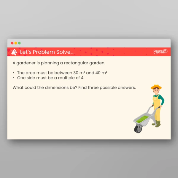 An image of the Shapes - Same Area PPT Resource