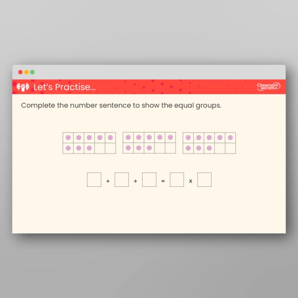 An image of the Introduce the Multiplication Symbol Teaching PPT Resource