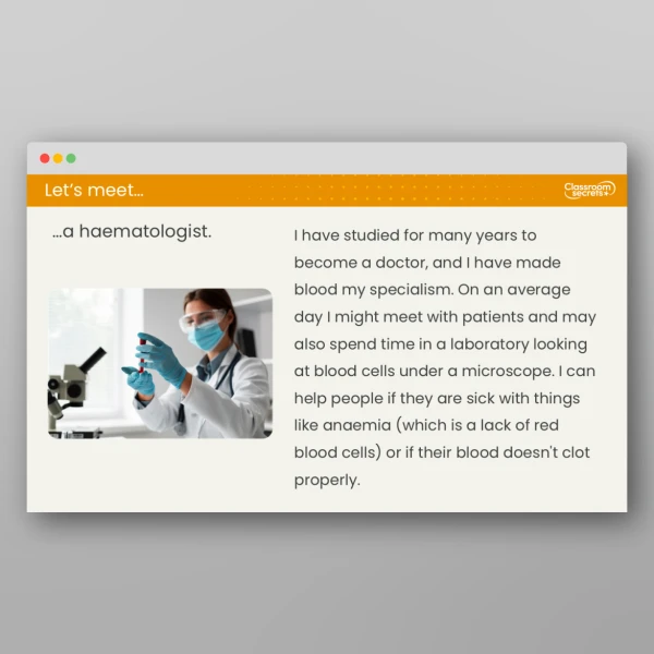 An image of the Lesson 3: What Role does Blood Have in the Body? Resource