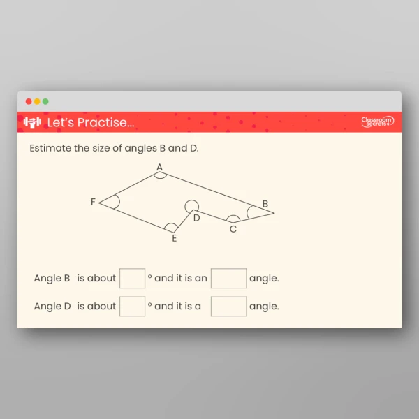 An image of the Estimate Angles Teaching PPT Resource