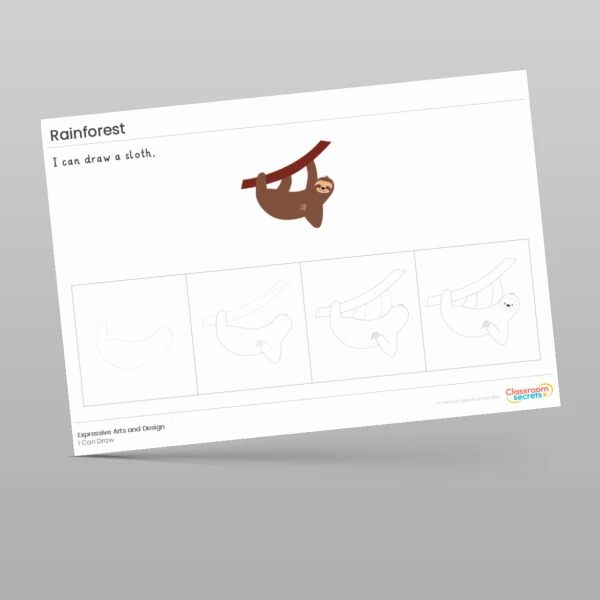 An image of the Amazing World - Rainforests I Can Draw Resource