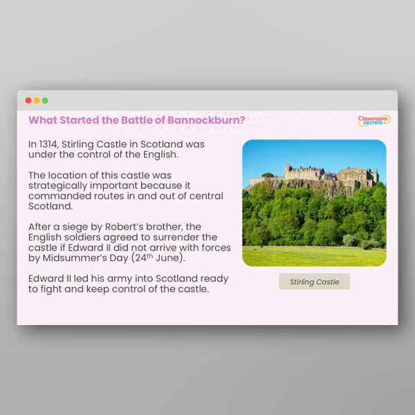 An image of the The Battle of Bannockburn PPT Resource