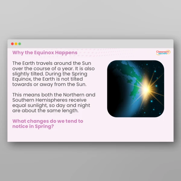 An image of the Spring Equinox Whole School Assembly Resource