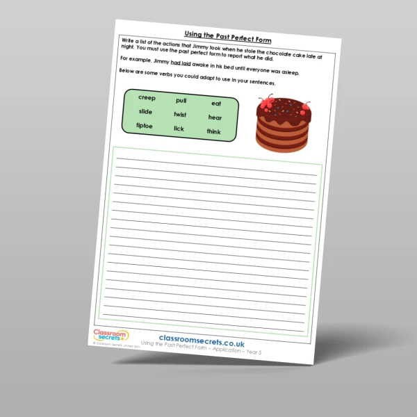 An image of the Using the Past Perfect Form Application Resource