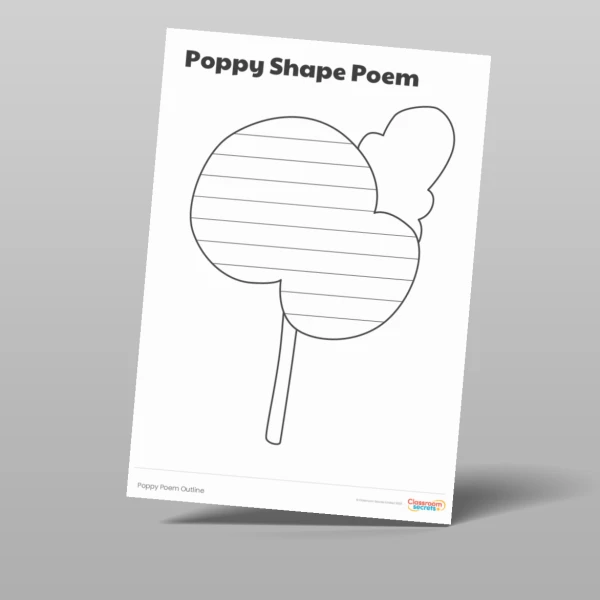 An image of the Remembrance Day Poppy Outlines Resource