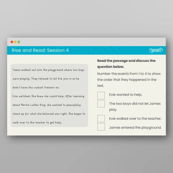 An image of the Rise and Read Martin Luther King Resource