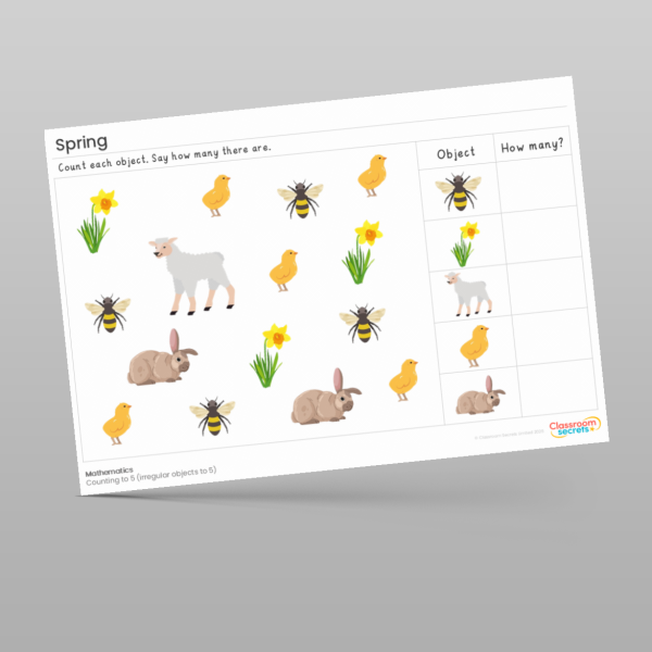 Spring Counting Eyfs Eyfs Spring Maths Activities Resource | Classroom Secrets