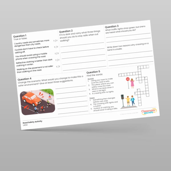 An image of the UKS2 Road Safety Activity Resource