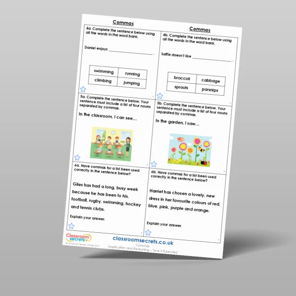 An image of the Commas Application and Reasoning Resource