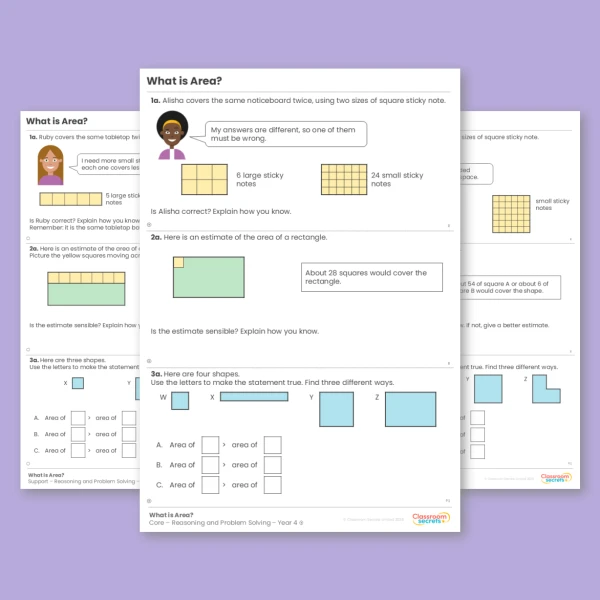 Year 4 What is Area? Area Reasoning and Problem Solving