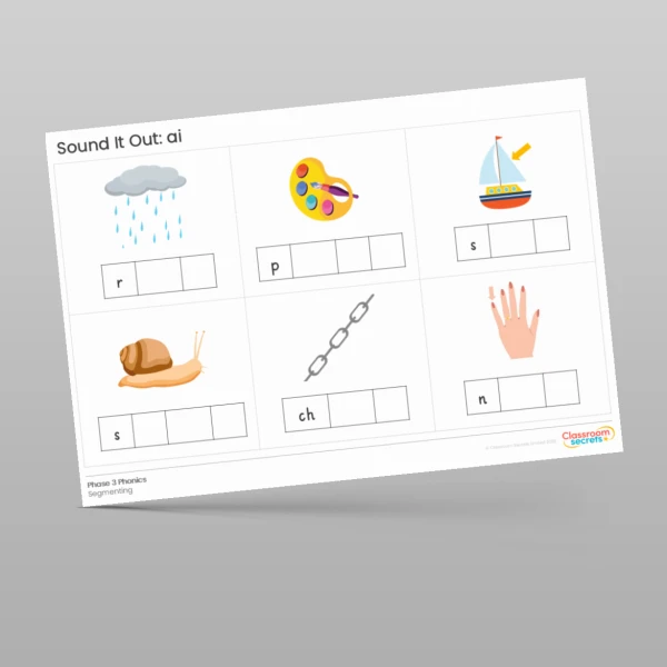 An image of the Phonics Sound It Out: ai Resource